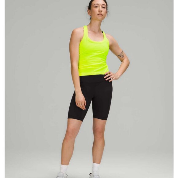 Neon Yellow Racerback Performance Tank Top - Picture 3 of 9